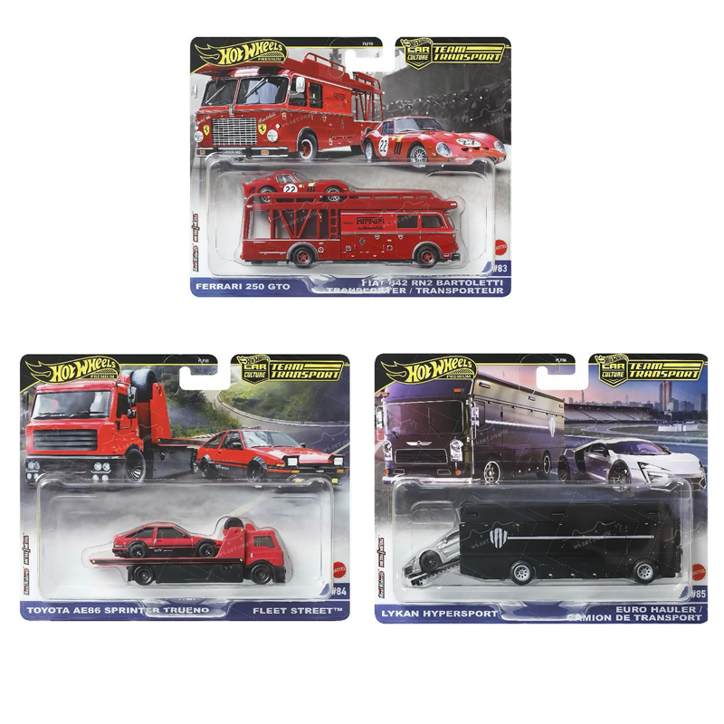 Hotwheels Transport Team Ferrari 250GTO 1 set(3pcs of cars)